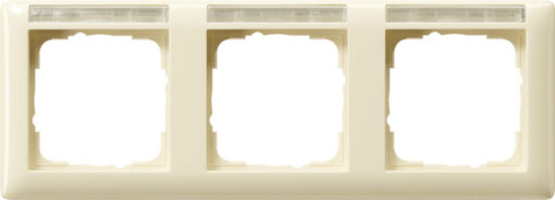 GIRA Cov Fr  3-G Horiz  In Sp  Standard 55 Cr White