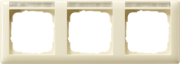 GIRA Cov Fr  3-G Horiz  In Sp  Standard 55 Cr White