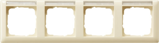 GIRA Cov Fr  4-G Horiz  In Sp  Standard 55 Cr White