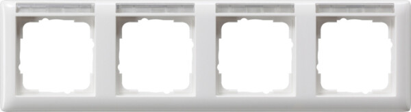 GIRA Cov Fr  4-G Horiz  In Sp  Standard 55 P White