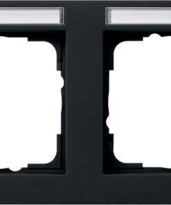 GIRA Cov Fr  4-G Horiz  In Sp  Gira E2 Black M