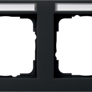 GIRA Cov Fr  4-G Horiz  In Sp  Gira E2 Black M