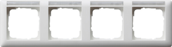 GIRA Cov Fr  4-G Horiz  In Sp  Standard 55 P White M