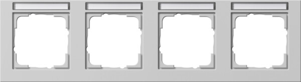 GIRA Cov Fr  4-G Horiz  In Sp  Gira E2 Grey M