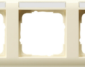 GIRA Cov Fr  5-G Horiz  In Sp  System 55 Cr White