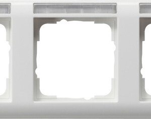 GIRA Cov Fr  5-G Horiz  In Sp  System 55 P White