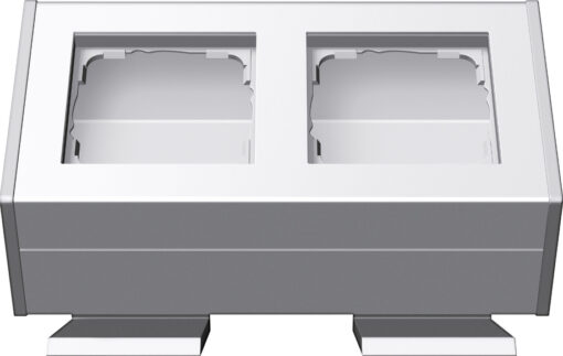 GIRA Profile 2-G Angl Mount Brack  Profile 55 Alum P White(Lac )