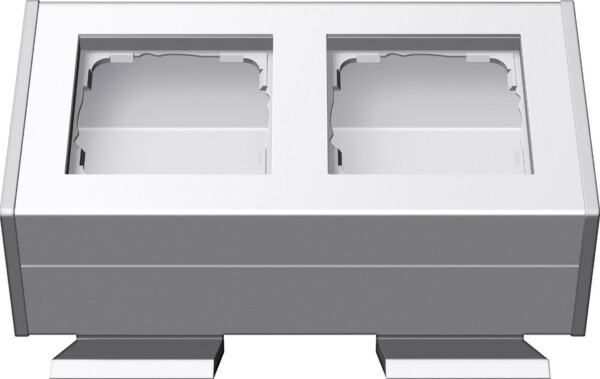 GIRA Profile 2-G Angl Mount Brack  Profile 55 Alum P White(Lac )
