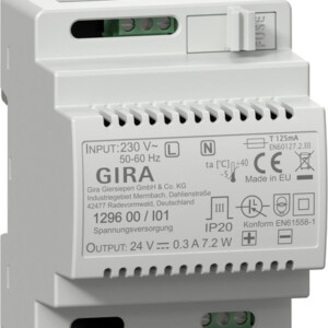 GIRA Pow Supply Dc 24 V 300 Ma Dra Electronics