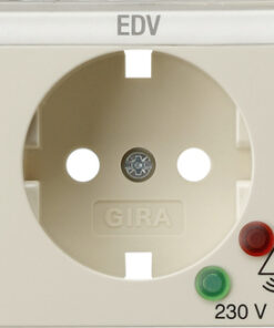 GIRA Cov  Schuko Sock  Surge Prot  System 55 Cr White