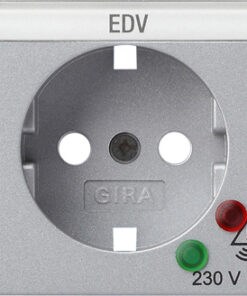 GIRA Cov  Schuko Sock  Surge Prot  System 55 C Alum