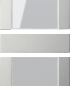 GIRA Rocker Set 2-G In Sp  System 55 Clear/Stainl Steel