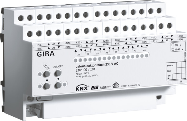 GIRA Blind Act  8-G Ac 230 V Man Act  Knx Dra
