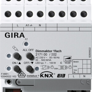 GIRA Dimm Act  1-G 500 W/Va Knx Dra