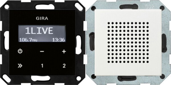 GIRA Rds Fm Radio Speaker System 55 P White