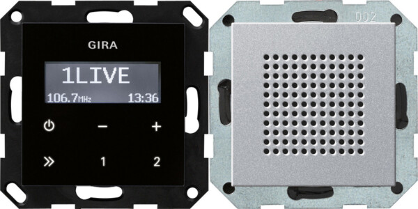 GIRA Rds Fm Radio Speaker System 55 C Alum