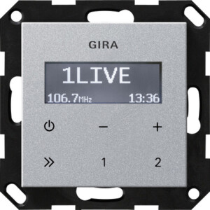 GIRA Rds Fm Radio W/O Speaker System 55 C Alum