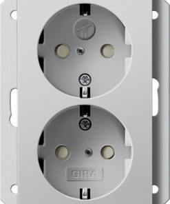 GIRA 2-G Schuko Sock  Sp F  Fm Db 1-G System 55 Grey M