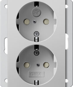 GIRA 2-G Schuko Sock  Sh F  Fm Db 1 5-G System 55 Grey M