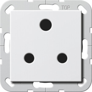 GIRA Sock  Bs Round Pin 15 A Sh System 55 P White