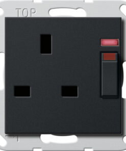 GIRA Sock  Bs 13 A Switched Ctrl L  + Sh System 55 Black M