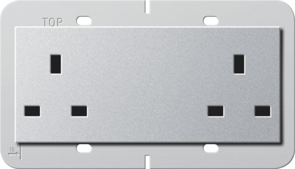 GIRA 2-G Sock  Bs 13 A Sh System 55 Bs 80 C Alum