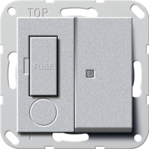 GIRA Fused Spur Bs 13 A Switched + Ctrl L  System 55 C Alum