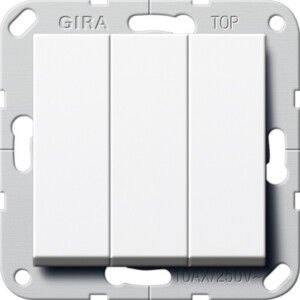 GIRA Rocker Sw  Bs 3-G 1-Way System 55 P White
