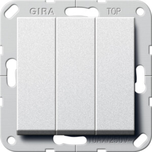 GIRA Rocker Sw  Bs 3-G 1-Way System 55 C Alum