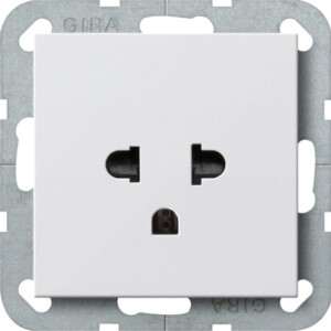 GIRA Sock  Prot  Euro-Us 16 A System 55 P White M