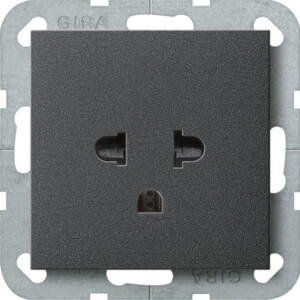 GIRA Sock  Prot  Euro-Us 16 A System 55 Anthra