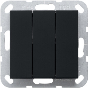 GIRA Rocker Btn Bs 3-G No Con  System 55 Black M