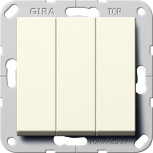 GIRA Rocker Btn Bs 3-G No Con  System 55 Cr White