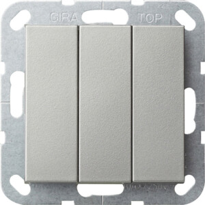 GIRA Rocker Btn Bs 3-G No Con  System 55 Stainl Steel(Lac )