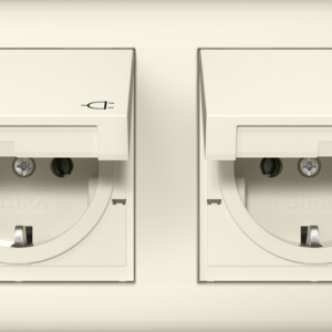 GIRA Schuko Hc + Seal Ip44 + Fr  2-G Standard 55 Cr White
