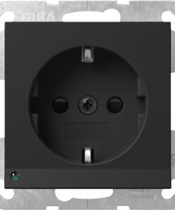 GIRA Schuko Sock  Led Light + Sh System 55 Black M