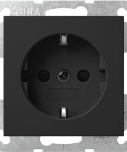 GIRA Schuko Sh W/O Cl  St System 55 Black M