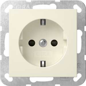 GIRA Schuko Sh W/O Cl  St System 55 Cr White
