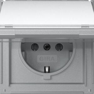 GIRA Schuko Hc + In Sp  Gira Tx_44 C Alum