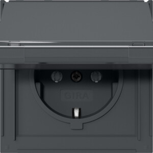GIRA Schuko Hc + In Sp  Gira Tx_44 Anthra
