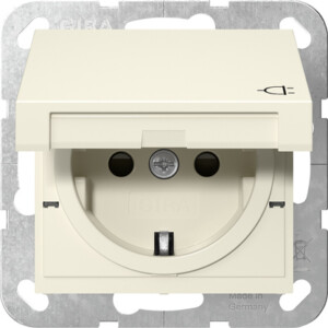 GIRA Schuko Sock  Hc + Sh System 55 Cr White