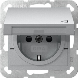 GIRA Schuko Hc + Sh System 55 C Alum