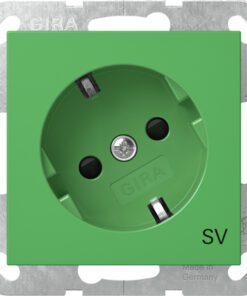 GIRA Schuko 30° + Sh Impr Sv System 55 Green