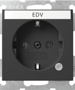 GIRA Schuko Sock  Ctrl L  + In Sp  System 55 Black M