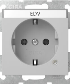 GIRA Schuko Sock  Ctrl L  + In Sp  System 55 Grey M