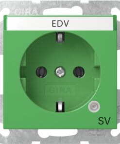 GIRA Schuko Ctrl L Gn + In Sp  Impr Sv System 55 Green