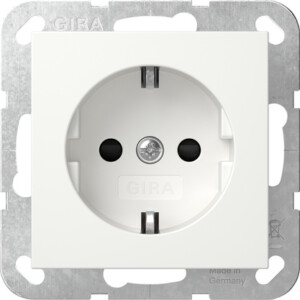 GIRA Schuko Sock  Sh System 55 P White M