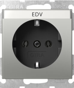 GIRA Schuko In Sp  System 55 Stainl Steel(Lac )