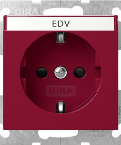 GIRA Schuko In Sp  + Sh System 55 Red