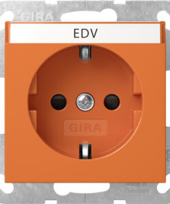 GIRA Schuko In Sp  + Sh System 55 Orange